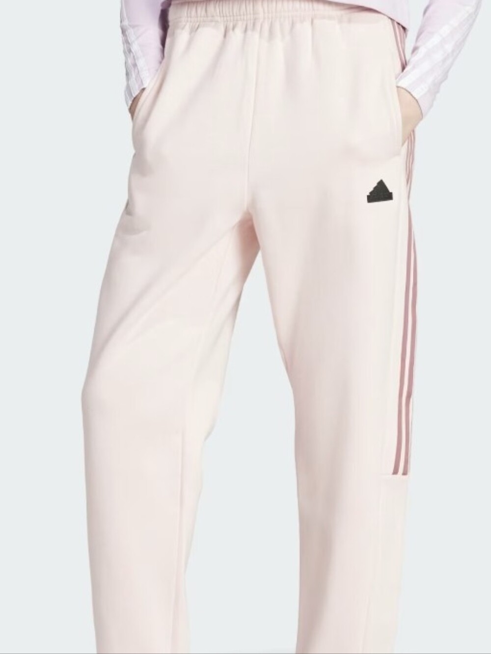 Adidas Womens M Pink Track Pants Tiro 3 Stripe